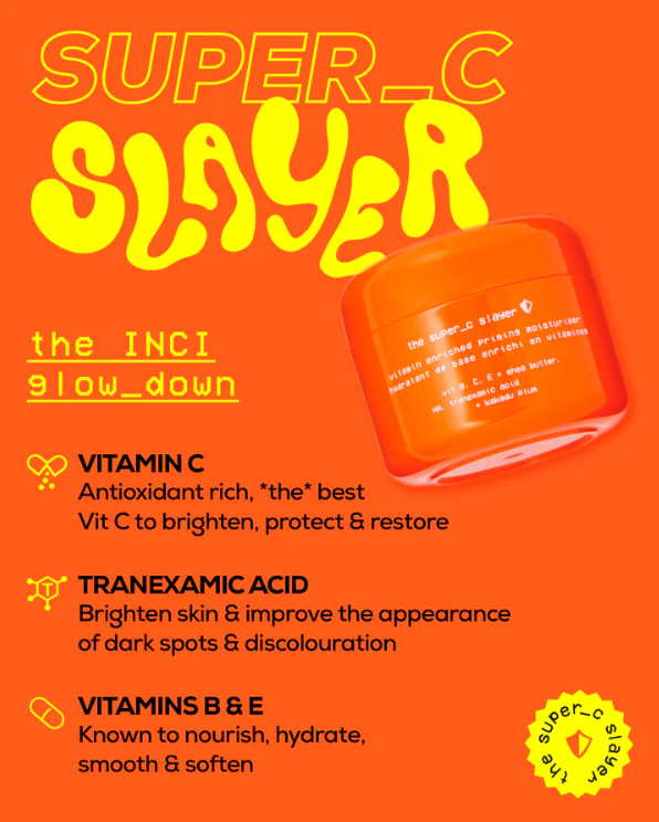 Glow Hub The Super_C Slayer Vitamin Enriched Priming Moisturiser 50g